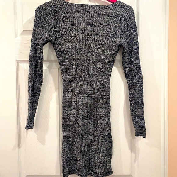 Medium Tight Fitting Grey Knit sweater Dress from Dynamite - Picture 3 of 4